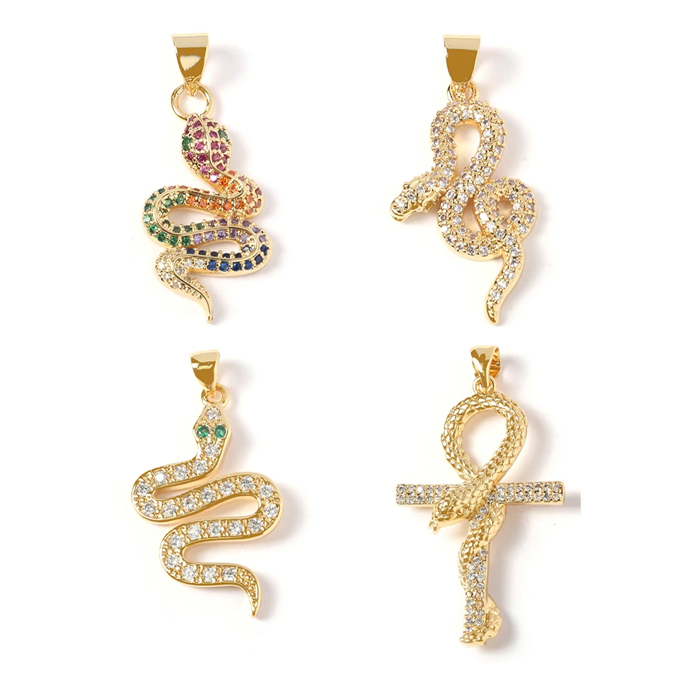 

Bestone Zircon Real Gold Plated Snake Charm