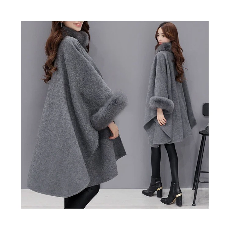 

Promotion Price Cape In The Long Woolen Cloth Coat