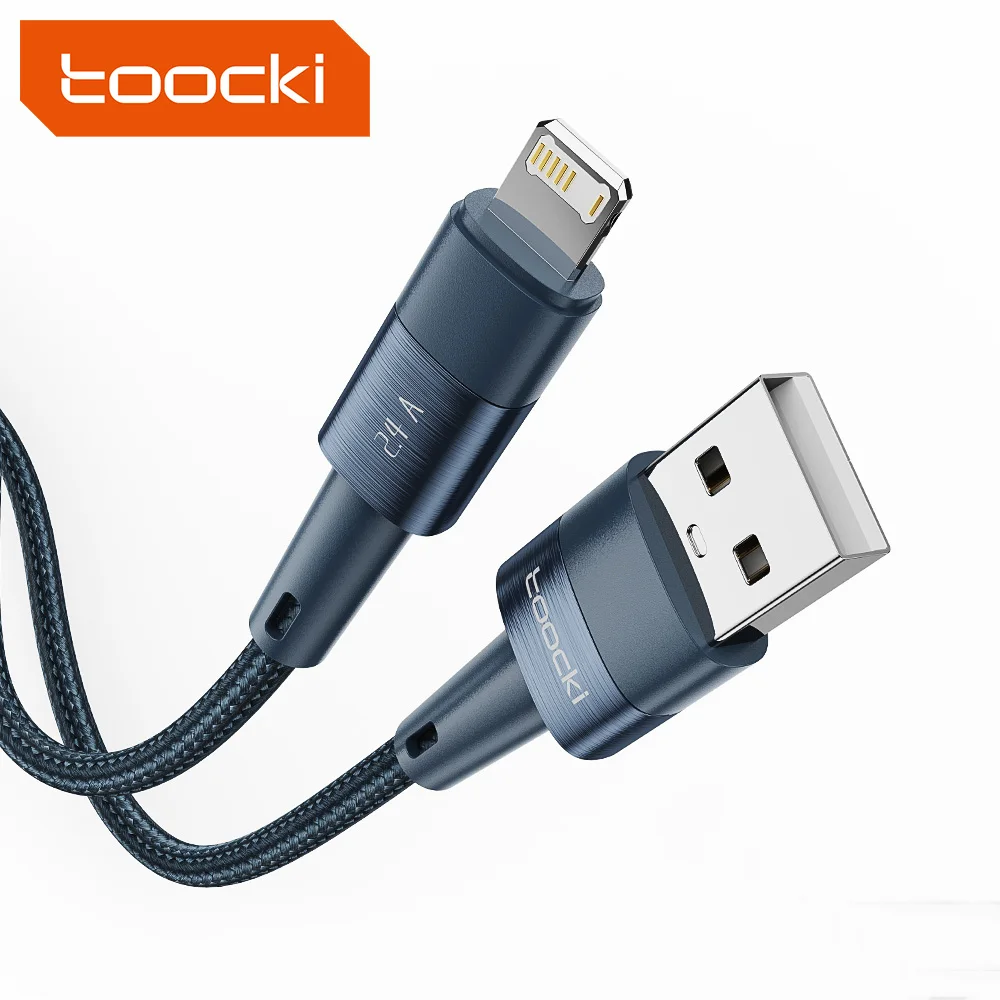 

Toocki Wholesale USB to IOS usb cable for iphone Charger Nylon Braided USB Data cable for Iphone 1M/2M/3M