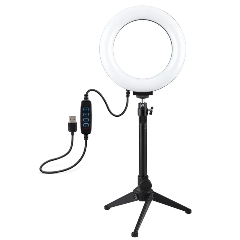 

Dropshipping PULUZ 6.2 inch 16cm USB 3 Modes LED Ring Photography Dimmable Selfie Led Ring Light