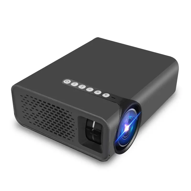 

Portable DLP Smart Portable Projector Outdoor Full HD Movie Wireless Home Theater Short Throw Projectors, White/yellow