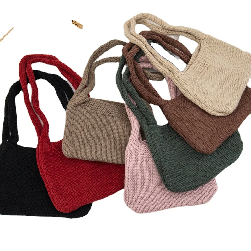 

Girls Messenger Bag Fall Winter Cute Japanese Knitting Wool Shoulder Handbag