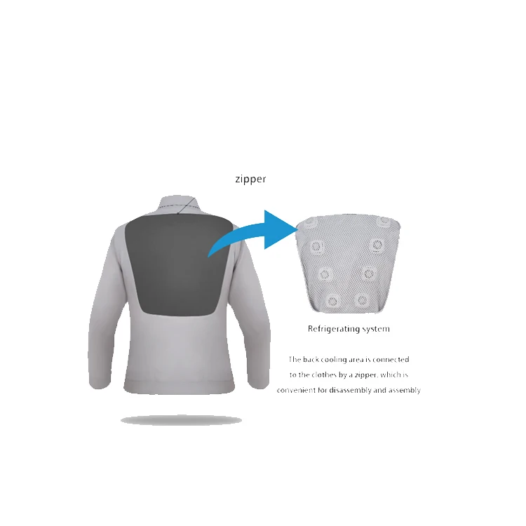
wholesale fashion portable polyester cotton air conditioner clothes Jackets with lithium battery 