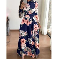 

High quality new stylish woman clothing ladies floral print long maxi dress
