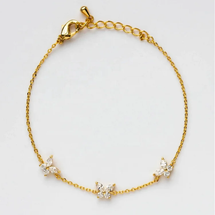 

Beautiful silver women mini butterfly bracelet jewelry LYB0328