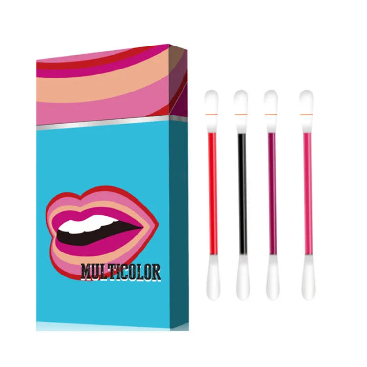 

20pcs mix color Cigarette Cotton Swab full makeup Waterproof Disposable Moisturizing organic lip tint Lipgloss Tattoo Lipstick