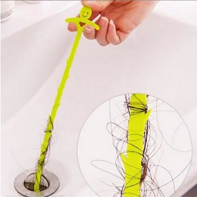 

MZL Drain Cleaner Sink Hook Sewer Dredge Device Hair Wig Bathroom Tub Cleaning Tool Random Color