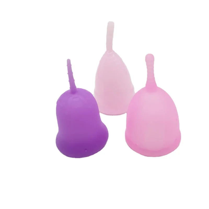 

Wholesale high quality silicone menstrual cup order online menstrual cups, Purple /blue/ pink/transparent/customized color