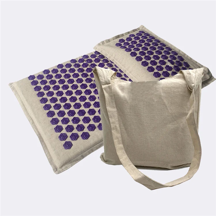 

Wholesale Eco Friendly Coconut Linen Body Relaxation Massage Mats And Pain Relief Acupressure Mat, As picture