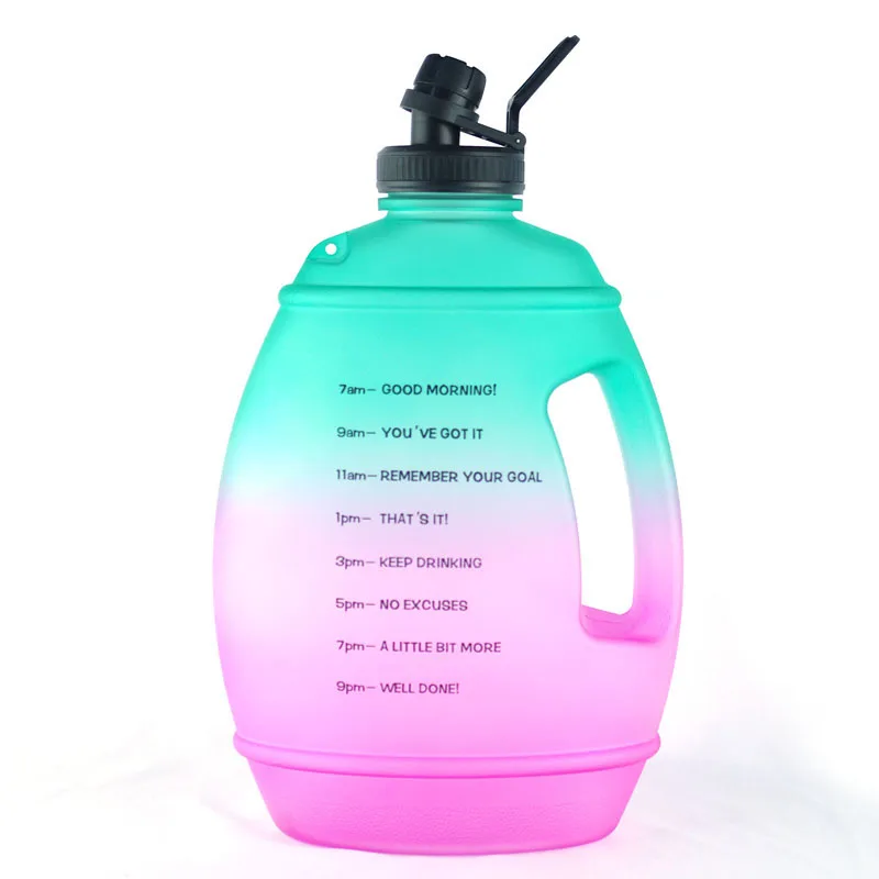 

1 Gallon Plastic Sports Water Bottle Jug 128oz BPA FREE Fitness Gym Water Bottle With Custom Logo Leak Proof Water Spray Bottle, Customized color