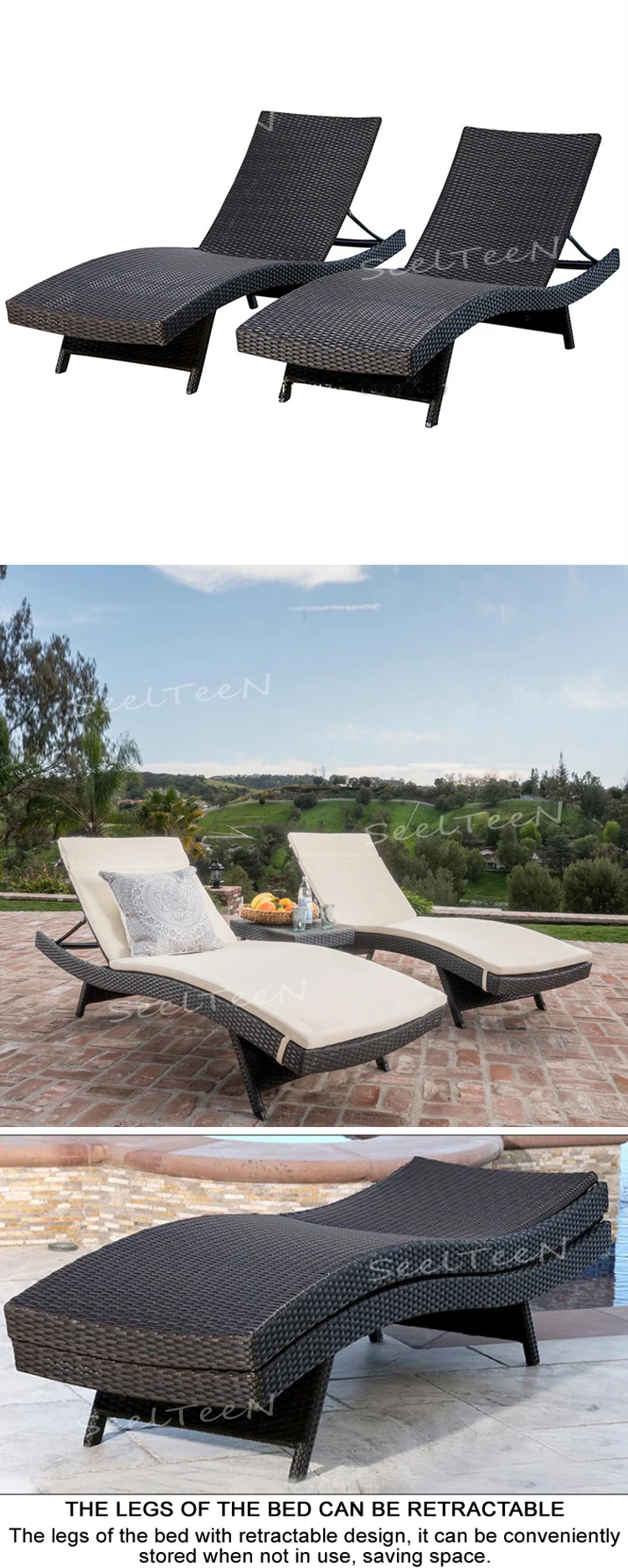 Hotel flexible garden chair modern leisure outdoor furniture