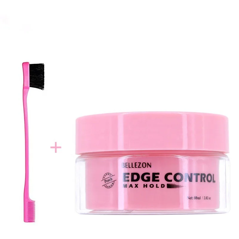 

Hot Seller Women Vegan Scented Edge Control Natural Best Jam Hair Wax Edge Control Brush Set, Clear