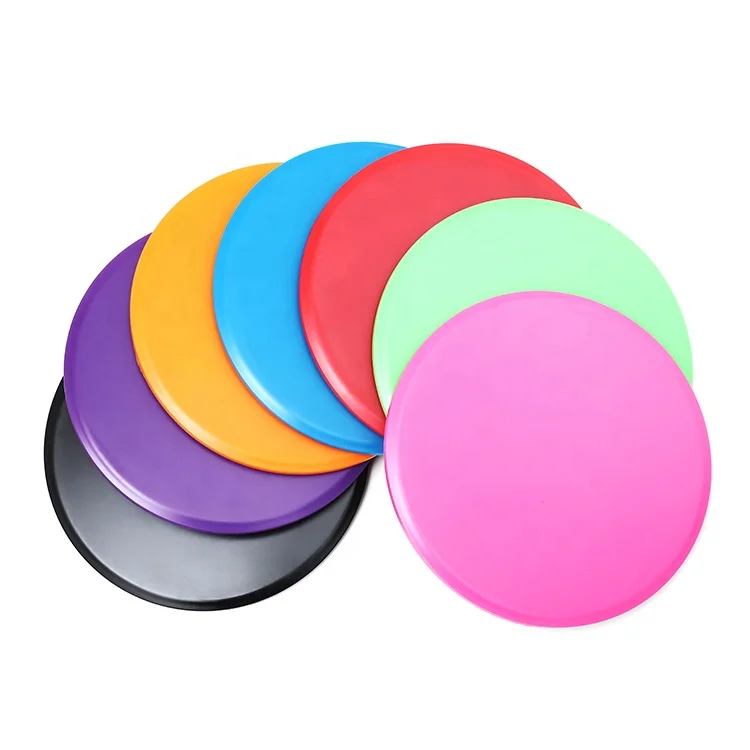 

Amazon Hot Selling Multicolor Light Portable 2 Dual Sided ABS Gliding Discs Fitness Exercise Core Slider Workout Yoga Equipment, Black, purple, orange, blue, red, green, pink