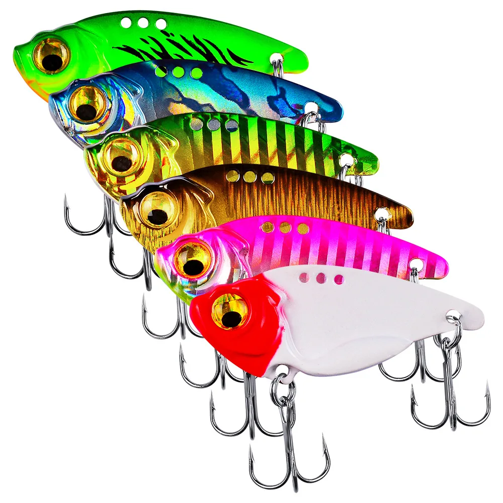 

7g 10g 15g New fishing lure bass vib sinking metal vib lure, 6 colors