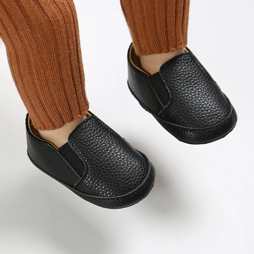 wholesale soft sole PU leather Slip-on  toddler baby casual shoes unisex factory
