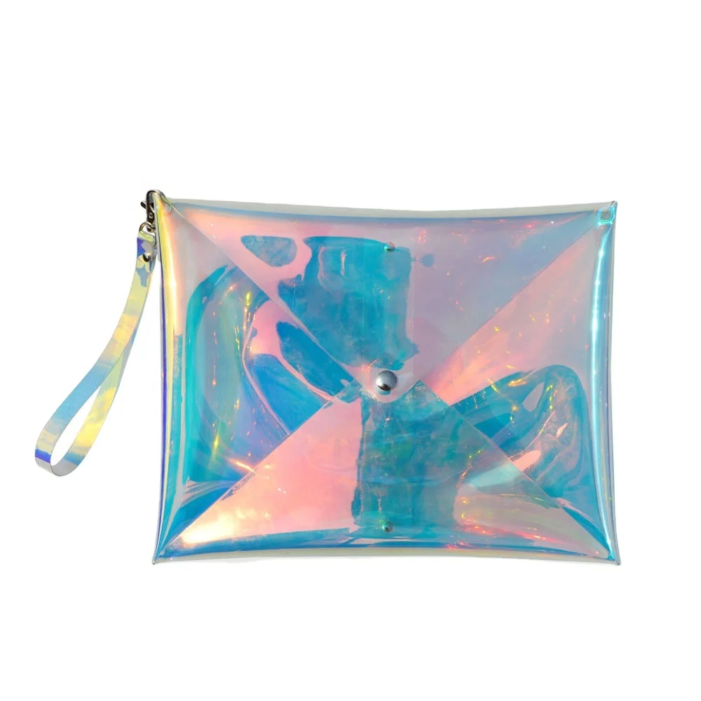 

Cute Rpet Clear Pvc Promotional Transparent Hologram New Arrive Flamingo Cosmetic Bag, Holographic, customized color