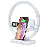 

2020 New Products 4 in 1 Wireless Charger Docking Station With LED Lamp,Stand For Apple Watch For air pods For iPhone 11pro