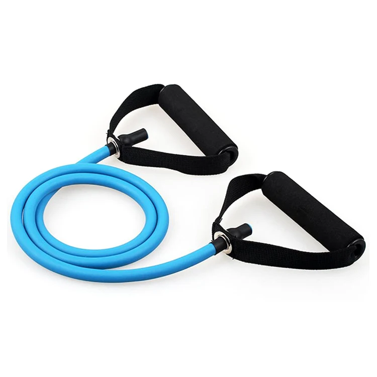 

Latex Elastic Resistance Tube Band Gym Fitness Exercise Tubing Set With Foam Handle