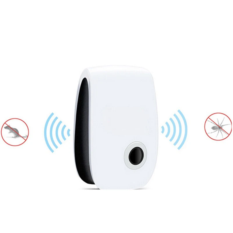 

New EU/US/UK plug mosquito pest repellent plug in electric ultrasonic repeller pest control, Gray