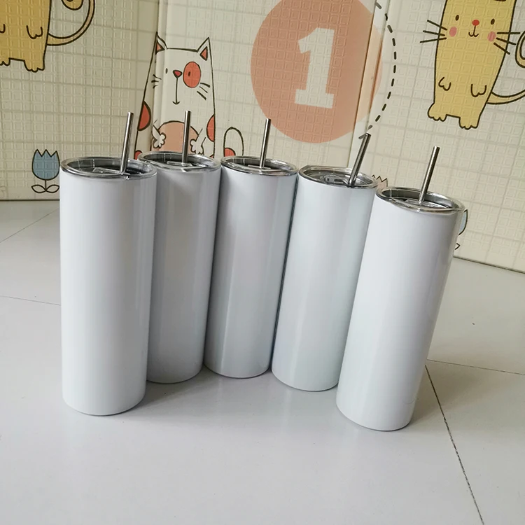 

Wholesale insulated sublimation blanks 12oz 15oz 20oz Double walled Stainless steel Skinny straight tumbler for Drinking