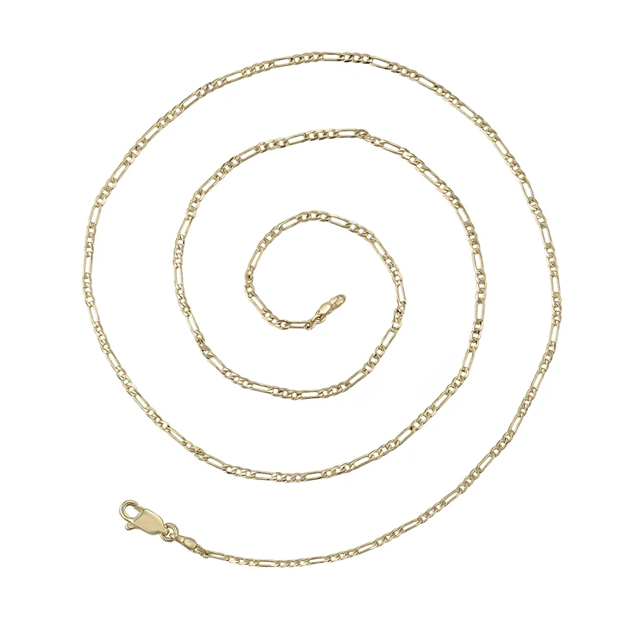 

45687 Xuping 2019 simple design necklace, 14K gold plating environmental copper neutral chain necklace