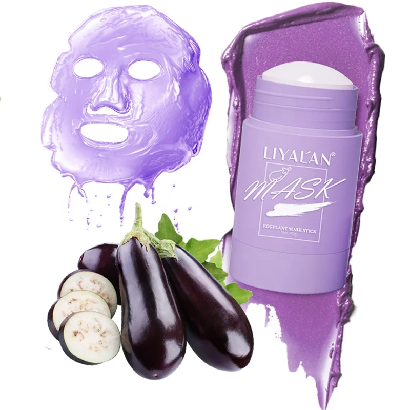 

Face Maskss Beauty Pore Cleansing Oil Control Anti Aging Vitamin P Solid Mud Mask Eggplant Clay Mask Stick
