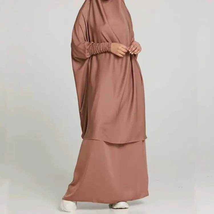 

Islamic Clothing Women Wholesale Muslim Eid Ramadan Dubai Robe Plus Size With Scarf Maxi Long Prayer Dress, As shown
