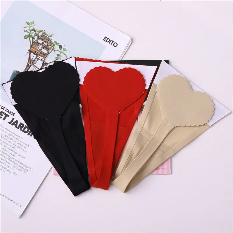 

One piece seamless sexy C string sticky invisible underwear women no more panty lines reusable self adhesive strapless panty, As pictures