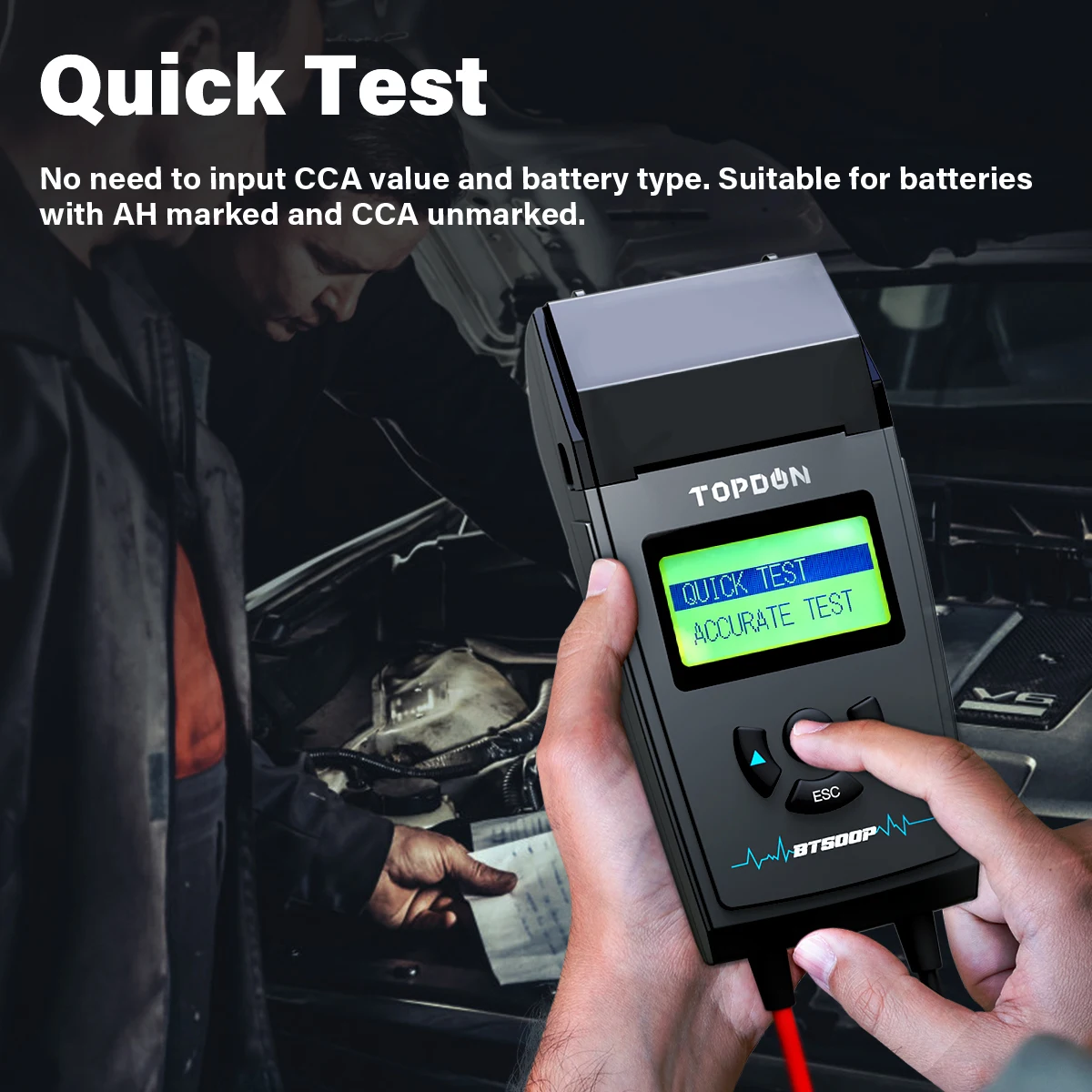 Topdon Bt500p Car Battery Tester With Printer 12v 24v Load Tester Buy Automotive Alternator Tester Car Battery Tester Bacterial Tester Product On Alibaba Com