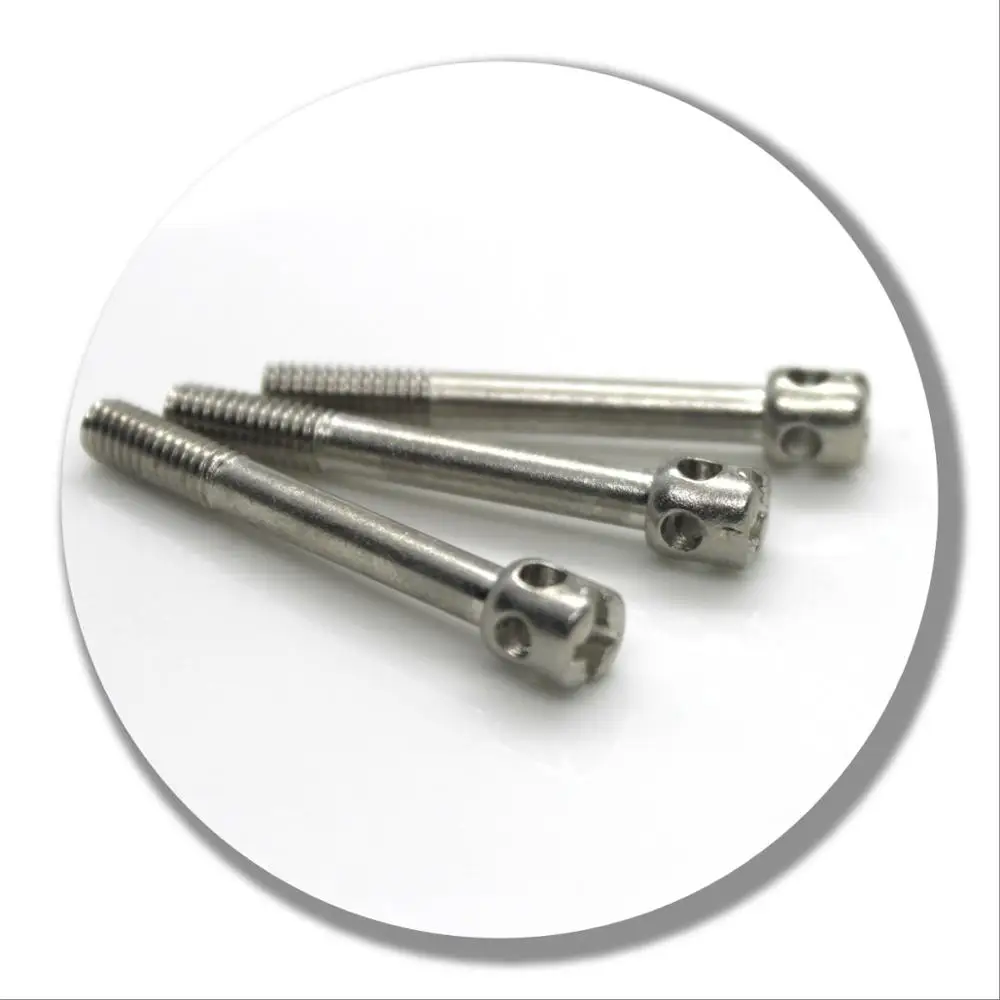 
Custom Slotted screw with holes in the head 