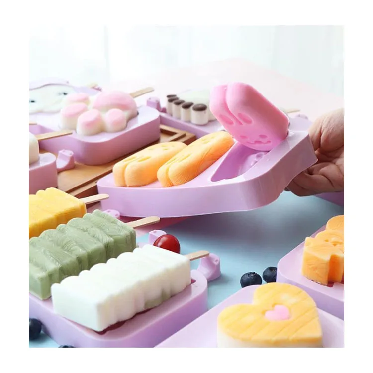 

Custom Cartoon Ice Pop Popsicle Mold silicone ice cream mould popsicle mold, Pink
