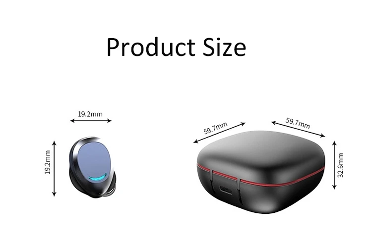 Private Model U9 Waterproof TWS Wireless Bluetooth Earphone BT 5.0 Earbuds with CE ROHS FCC Certificates - ANKUX.COM