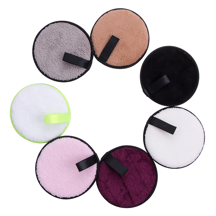 

2022 New Arrive Make Up Remover Microfiber Pads Reusable Custom Logo Cotton Makeup Removing Pads, Customized color