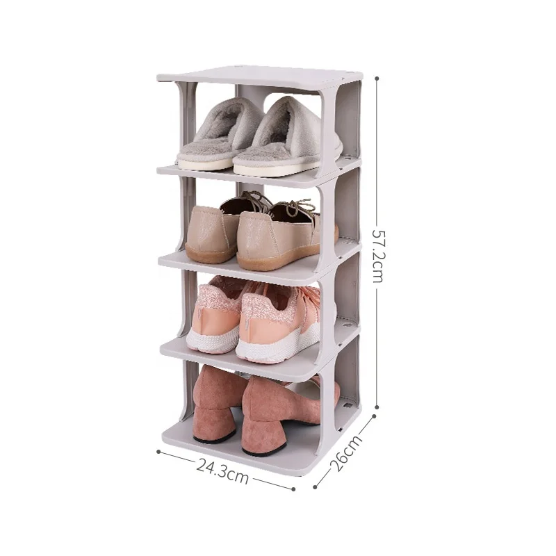 

Waterpoof Foldable Plastic Shoe Racks Online Display Shoe Organizer Home, Grey