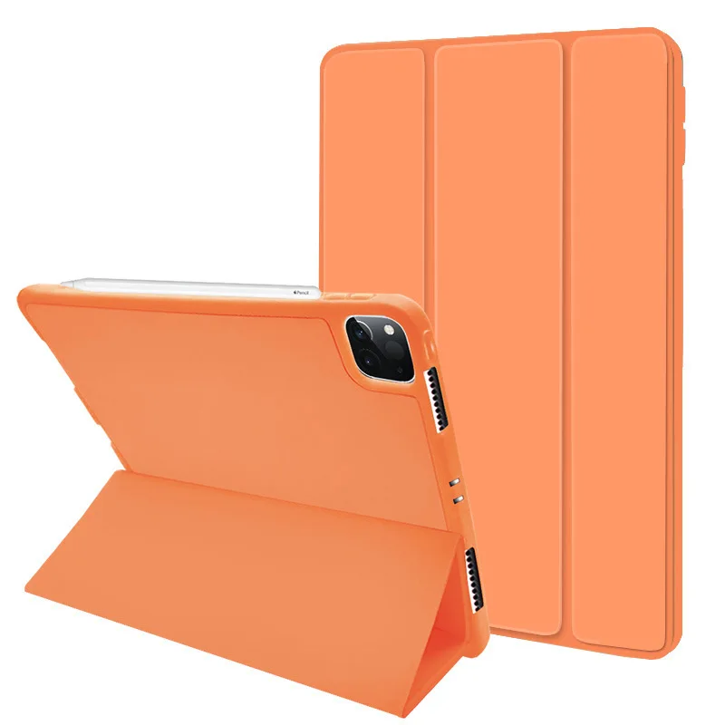 

Trifold Flip Case Cover for iPad 9.7 2017/2018, for iPad Air 4/3, 10.2 Pro 11 2020 Soft Flexible Back Cover With Pencil Holder