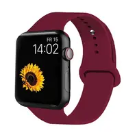 

38mm 40mm Apple Watch Strap Rose , Pink Red iWatch Strap Women Gift Rubber Watch Strap