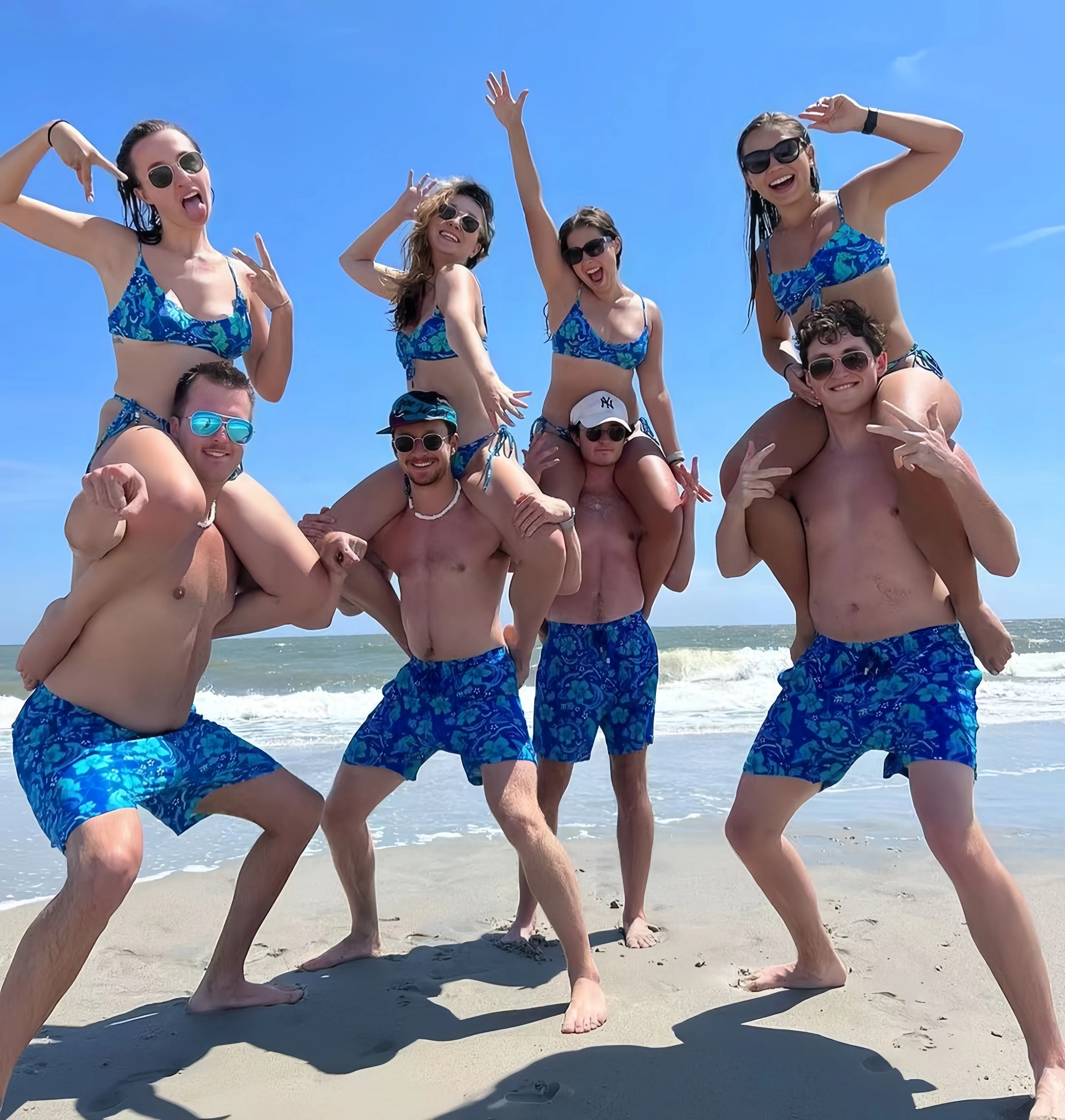 Custom Swimsuit for Couples Matching Swimwear Men Quick Dry Swim Trunks Women Floral Print Sexy Bikini