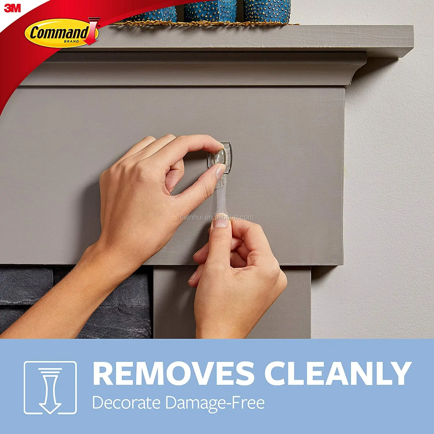 3M Command Clear Mini Hooks Damage-Free Hanging hook adhesive plastic hooks clear with command clear strips