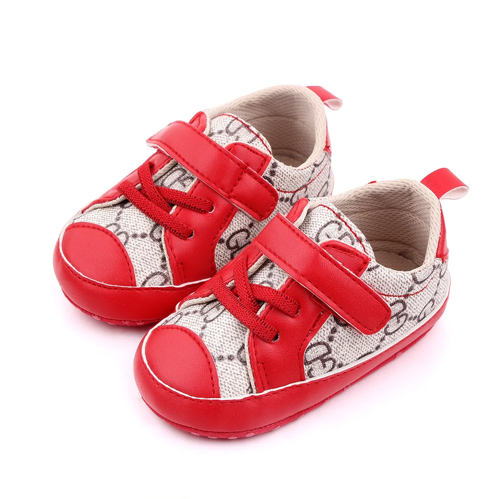 

New arrival Spring Casual Baby Shoes Soft Sole Anti-slip Baby Shoes Infant Toddler Shoes, White/red/pink