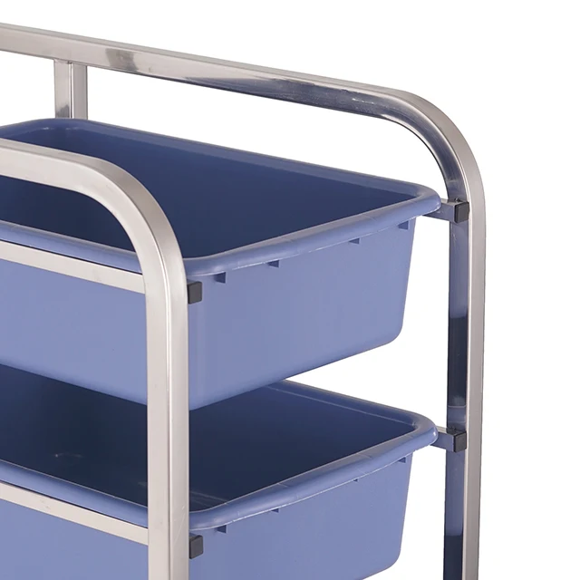 
Stainless Steel Newest Design Waste Collecting Transportation Hotel Banquet Garbage Collection Cleaning Maid Trolley 