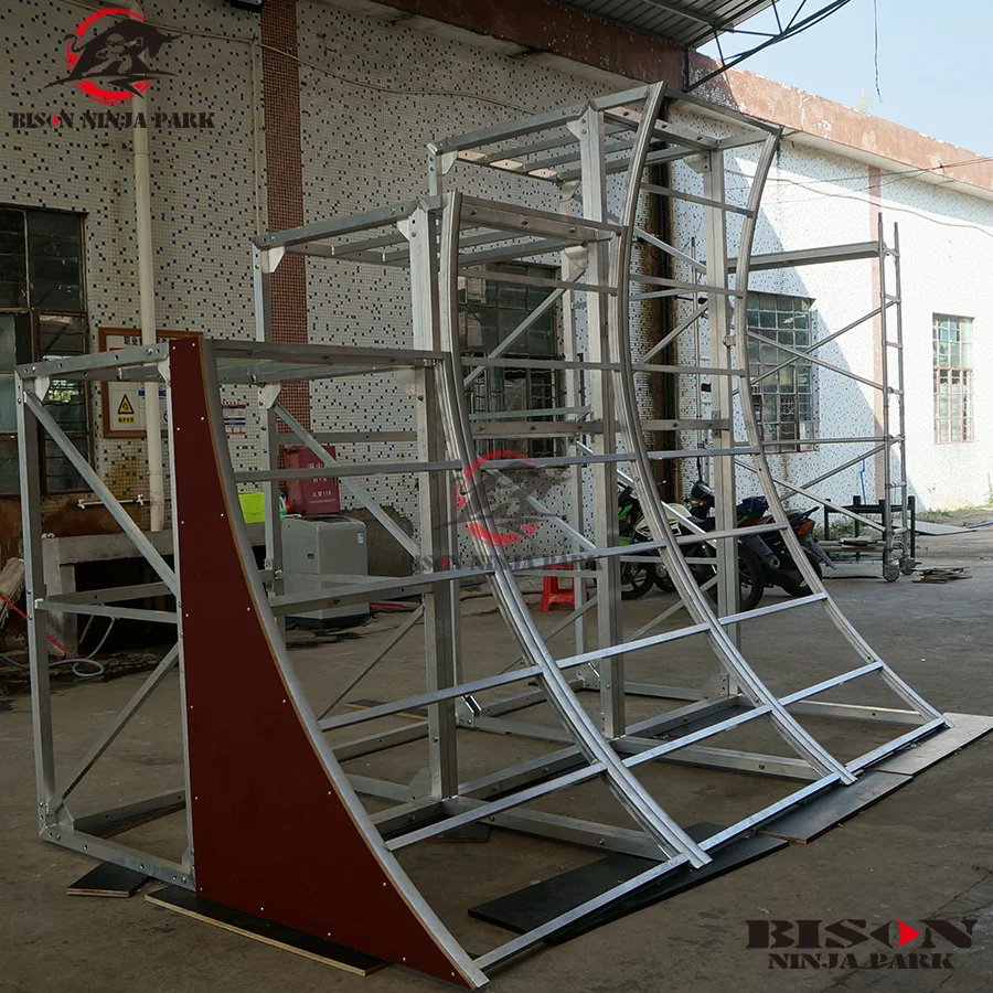 Indoor Adventure American Ninja Warrior Obstacles Warped Wall for Sale