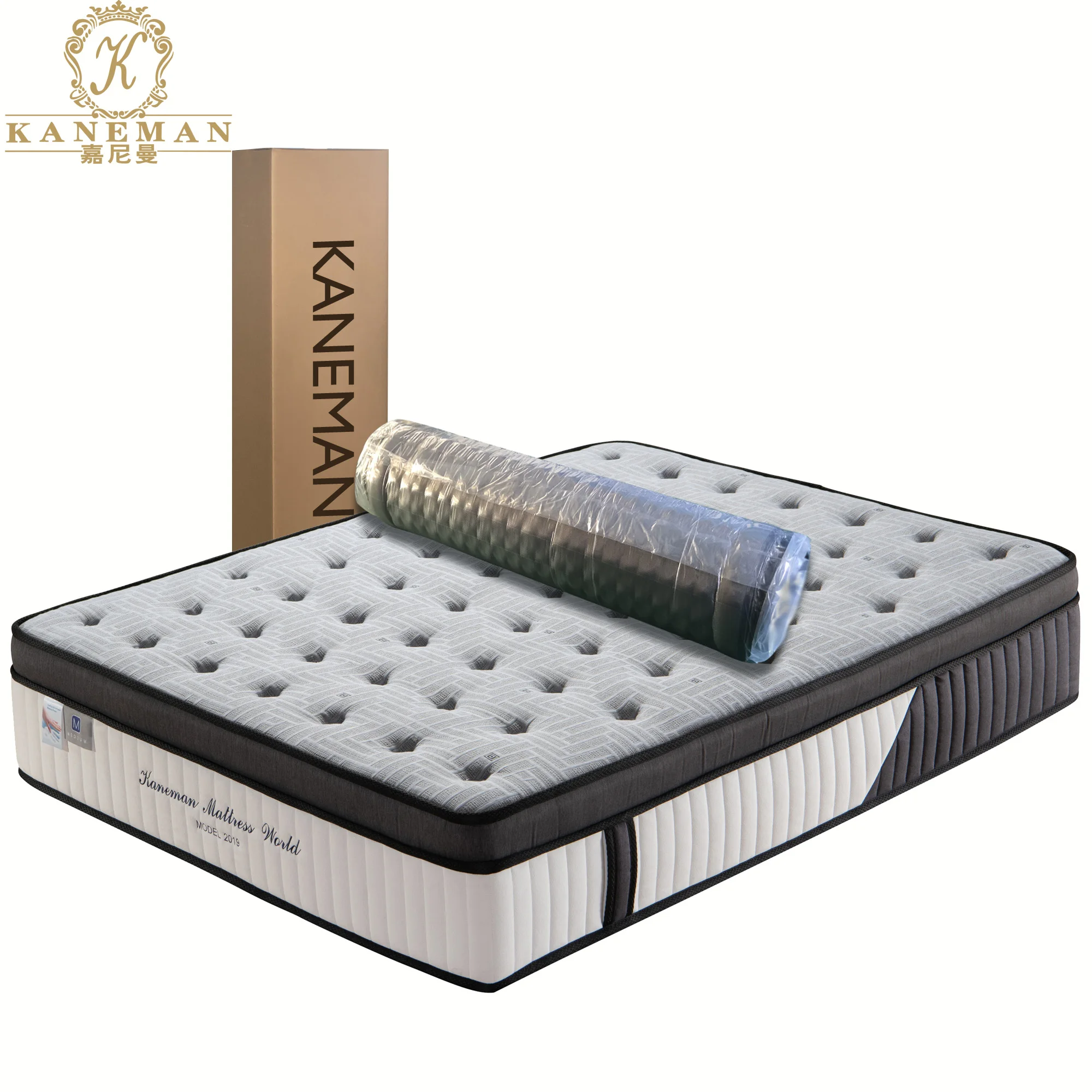 

13 Inch Vacuum Roll Up Packing Wholesale Queen King Size Memory Foam Pocket Spring Mattress In A Box, As the sample/your choice/any
