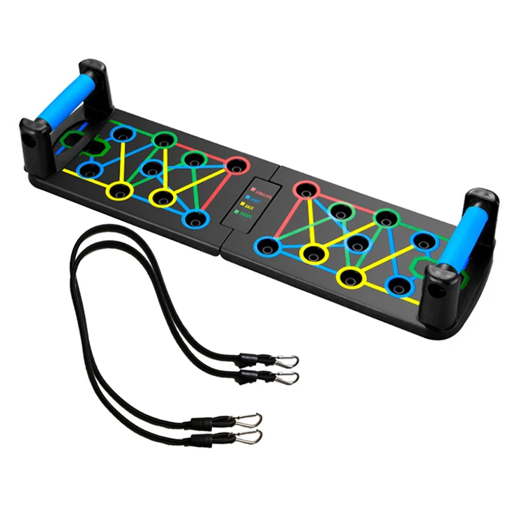 

2021 Popular Fitness Gym Equipment 14 In 1 With Resistance Band Multi-function With Abs Excercise 11-in-1 Push Up Board