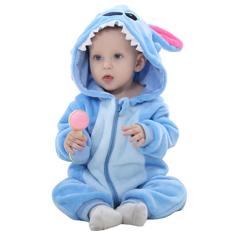 

2021 Amazon Hot Selling Infant Baby Girls' Boys' Cosplay Clothes Winter Animal Newborn Baby Rompers, As picture