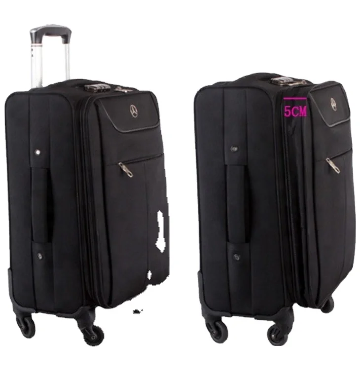 

TSA Lock Shenzhen Rolling Nylon Travel Luggage Bag Flight Trolley Suitcase Luggage Bag  Extendable Business Wholesale Luggage, Black/customize