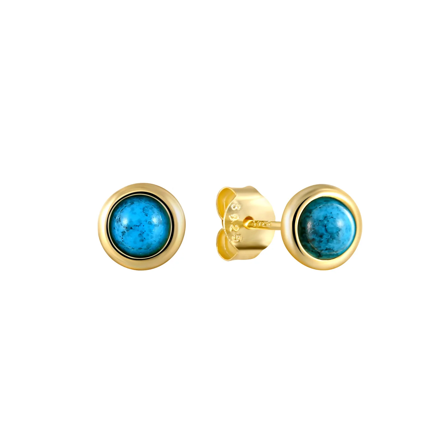 925 Sterling Silver Turquoise Eyes Stud Earrings Europe and American hot sell silver jewelry