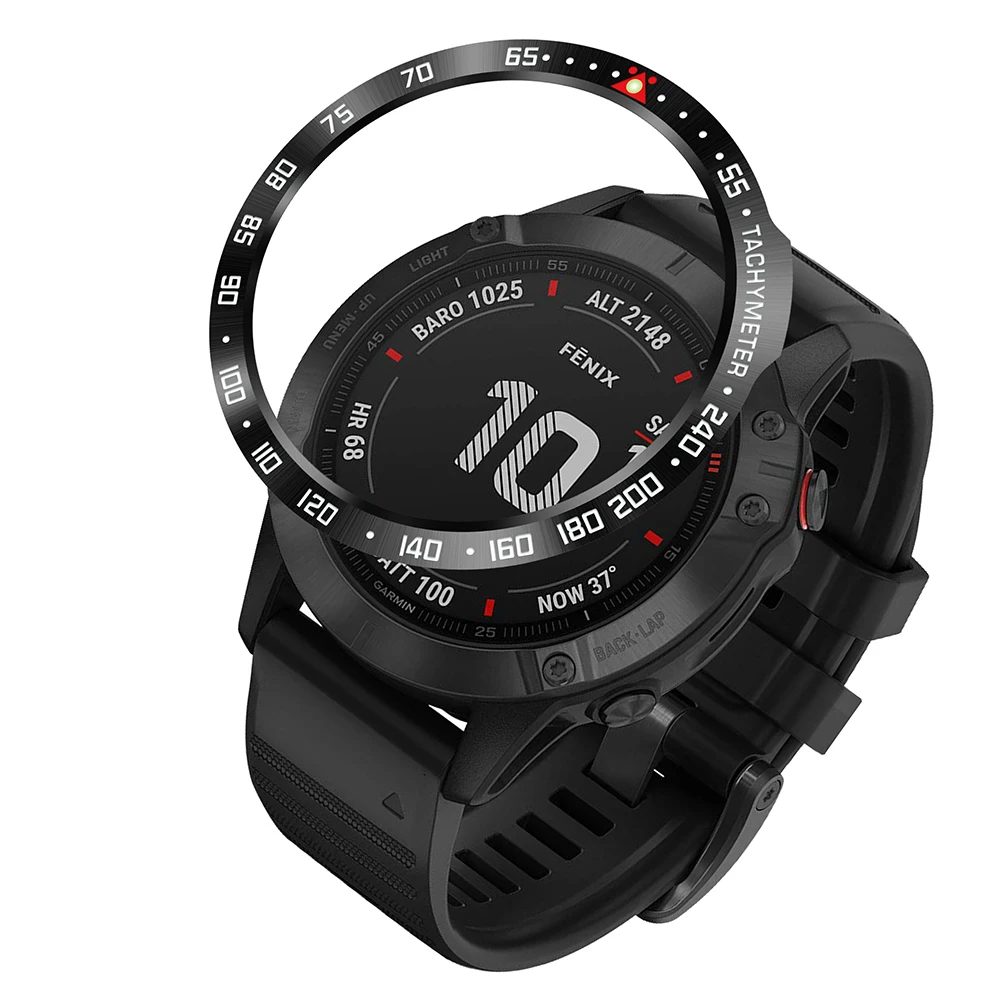 

Stainless Steel Tachymeter Watch Bezel for Garmin Fenix 6X Pro