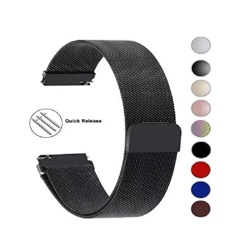

20mm 22mm Milanese Loop bands For Samsung Gear S3 Galaxy Watch Active 2 smart watch