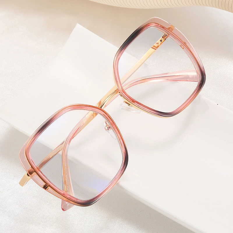 

92009 Square Women Computer Glasses Fashion Brand Designer Eyeglasses Frame Anti Reflective Blue Light Glasses