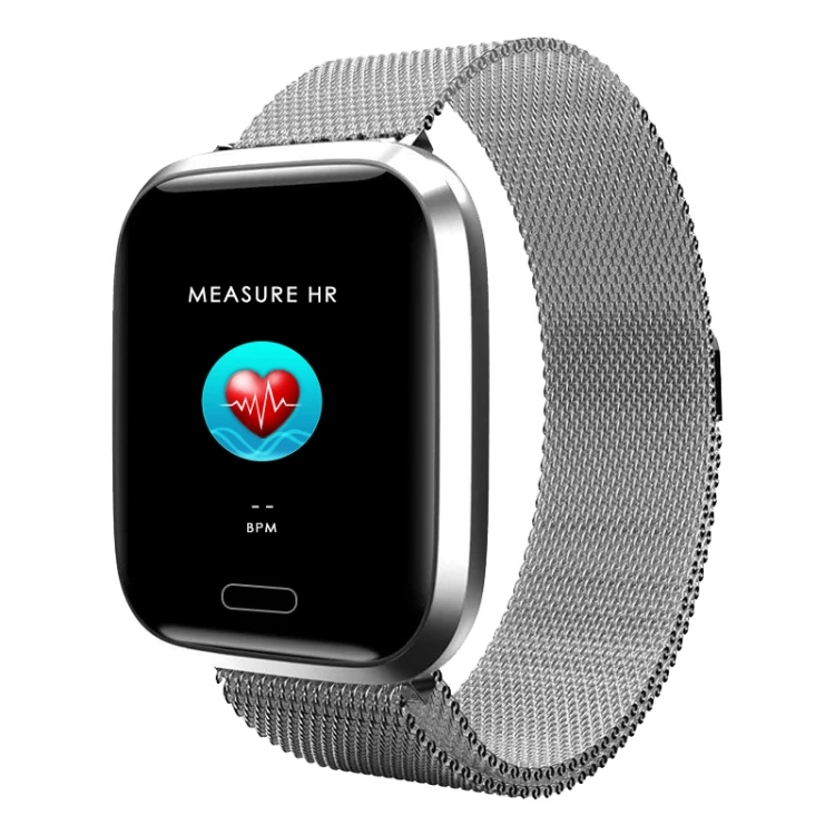 

Silver A8 1.3 inches Smart Bracelet IP67 Waterproof, Stainless Steel Watchband Support Step Counting Healthy Monitoring